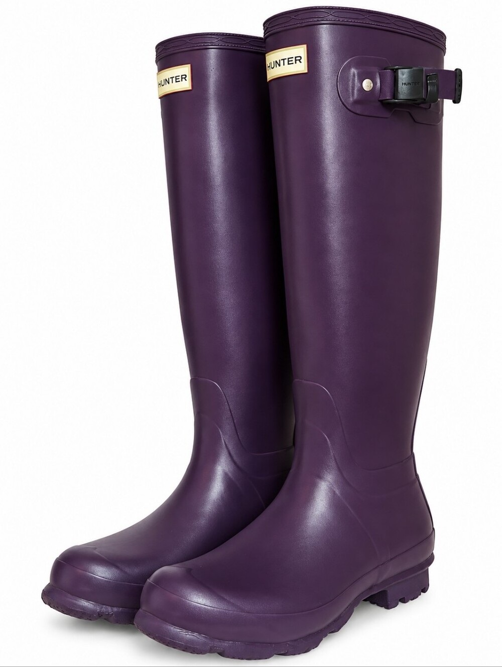 Hunter Norris Field Tall Rain Boots Matte Iris Plum Purple Women’s 8